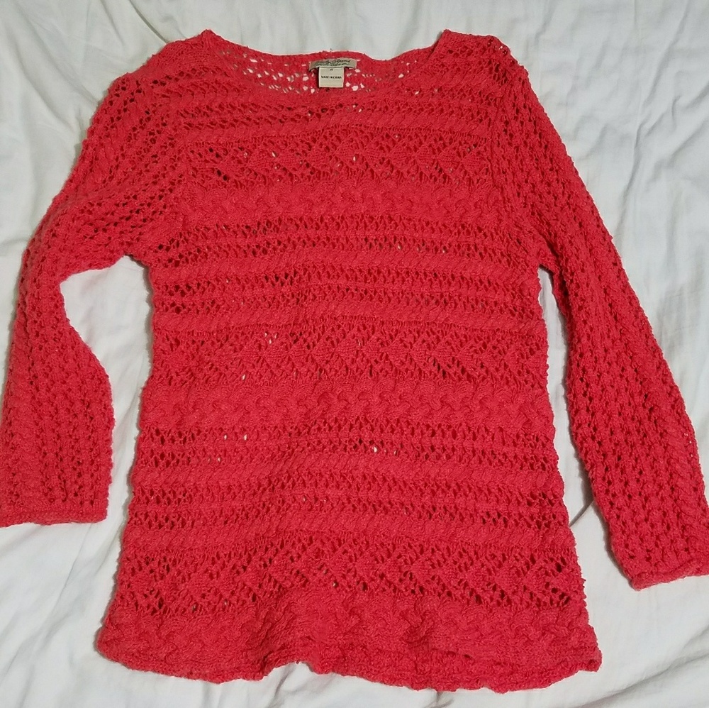 Lucky Brand coral color knit top